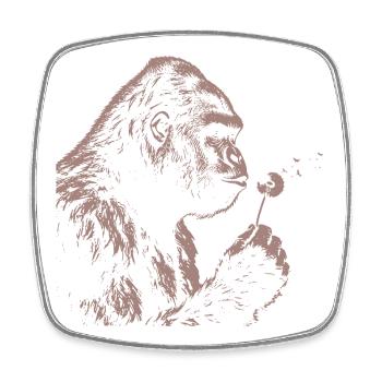 Whimsical Raccoon Dandelion Vintage Sketch Animal - Viereckiger Kühlschrankmagnet - Weiß - Vorne