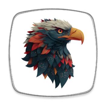 Powerful Eagle Head, Strong, Determined Gift - Square fridge magnet - white - Front
