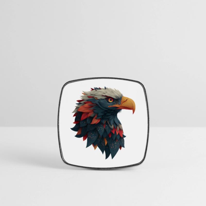 Powerful Eagle Head, Strong, Determined Gift Square fridge magnet