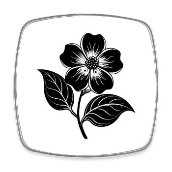 Dogwood Flower - Square fridge magnet - white - Front