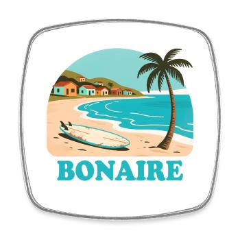 Bonaire - Magnet carré - blanc - Devant