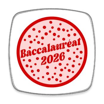 Baccalauréat 2026 Français - Magnet carré - blanc - Devant