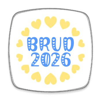 Schwedische Hochzeitsbraut – Braut 2026 - Viereckiger Kühlschrankmagnet - Weiß - Vorne