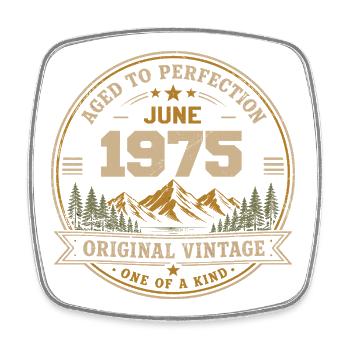 Vintage Juin 1975 - Perfection Originale Juin 1975 - Magnet carré - blanc - Devant