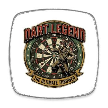 Dart Legend: Ultimate Thrower - Viereckiger Kühlschrankmagnet - Weiß - Vorne