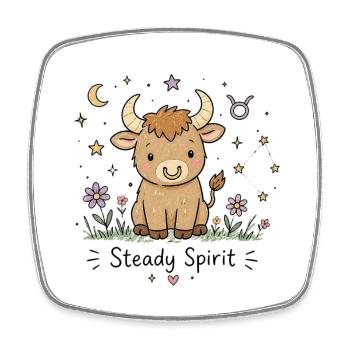 Astro Taurus – Steady Spirit - Square fridge magnet - white - Front