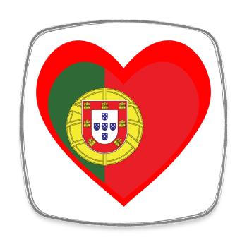 Portugal Coração – Amor por Portugal - Magnet carré - blanc - Devant