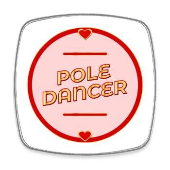 Pole Dance – Tanz - Viereckiger Kühlschrankmagnet - Weiß - Vorne