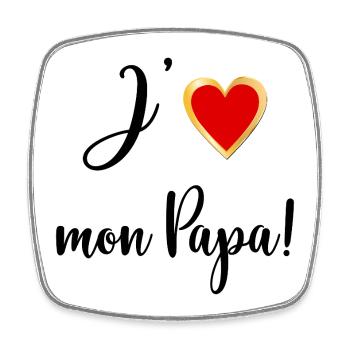 Love Baby Daddy - Square fridge magnet - white - Front