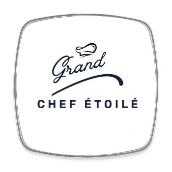 Grand chef étoilé chef de cuisine - Magnet carré - blanc - Devant