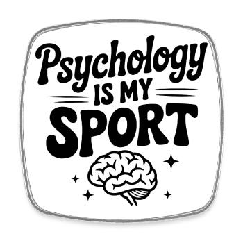 La psychologie, c’est mon sport - Magnet carré - blanc - Devant