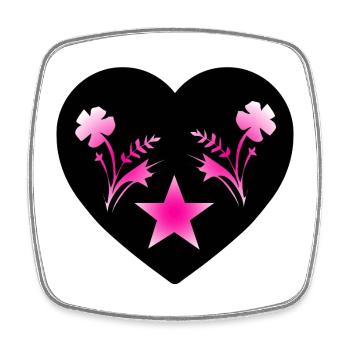 Blumen - Viereckiger Kühlschrankmagnet - Weiß - Vorne