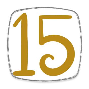 15 - Square fridge magnet - white - Front