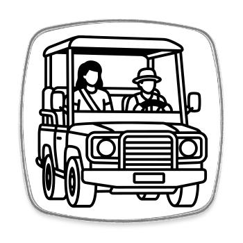 safari - Square fridge magnet - white - Front