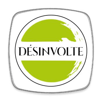 Désinvolte  - Magnet carré - blanc - Devant