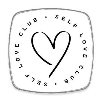 Self Love Club - Square fridge magnet - white - Front