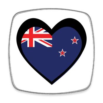 Ngākau Pango Aotearoa - Magnet carré - blanc - Devant