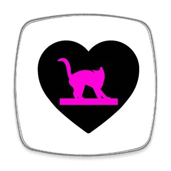 feline - Square fridge magnet - white - Front