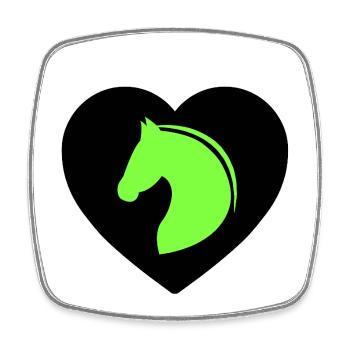 horses - Square fridge magnet - white - Front