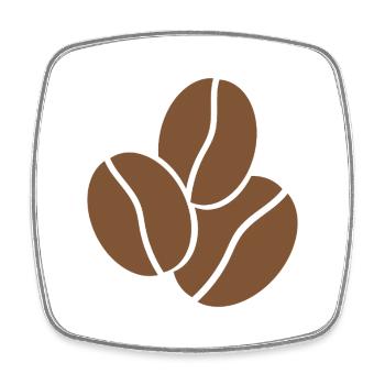 Coffee Beans - Square fridge magnet - white - Front