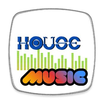 House-Musik - Viereckiger Kühlschrankmagnet - Weiß - Vorne
