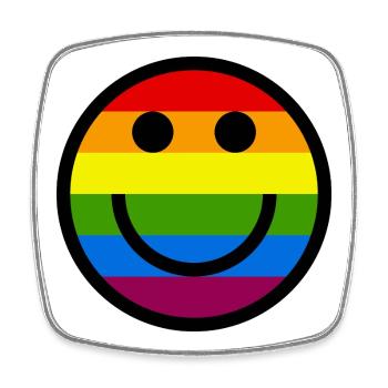 Pride Smile - Square fridge magnet - white - Front