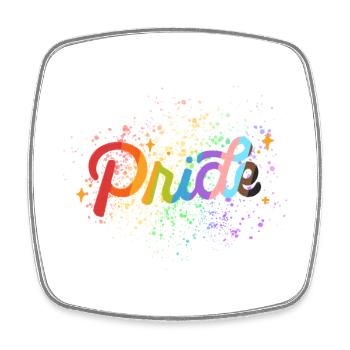 Éclaboussure de peinture Pridemix - Magnet carré - blanc - Devant