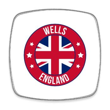 Insigne du drapeau du cercle d’Angleterre de Wells - Magnet carré - blanc - Devant