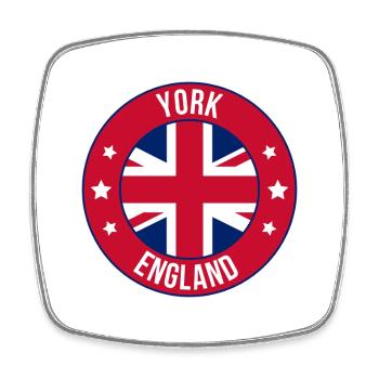 York England Circular Flag Emblem - Square fridge magnet - white - Front