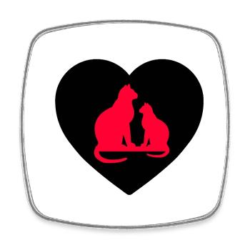 feline - Square fridge magnet - white - Front