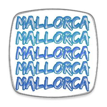 Tauchen Mallorca - Viereckiger Kühlschrankmagnet - Weiß - Vorne