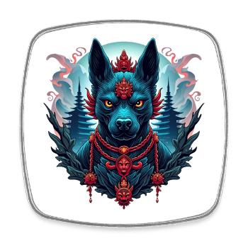 Temple Beast Awakening - Square fridge magnet - white - Front