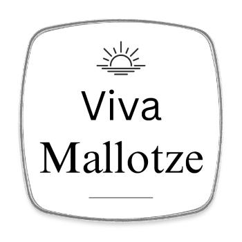 Viva Mallotze - Malle Party Design - Square fridge magnet - white - Front