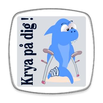 Get well kids - Square fridge magnet - white - Front