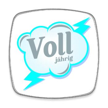 Volljährigkeit - 18. Geburtstag - Viereckiger Kühlschrankmagnet - Weiß - Vorne