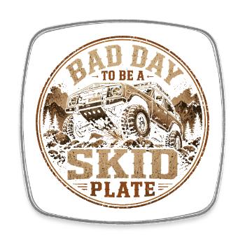 Off-Road Badge: Bad Day for the Hoof - Square fridge magnet - white - Front