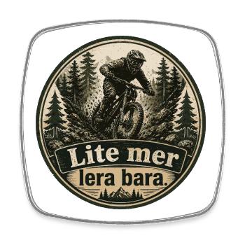 VTT Descente : Un peu plus de boue, c'est tout - Magnet carré - blanc - Devant