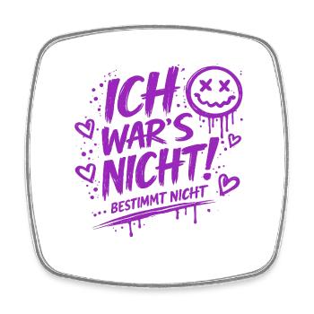 Ich War's Nicht – Bestimmt Nicht - Viereckiger Kühlschrankmagnet - Weiß - Vorne