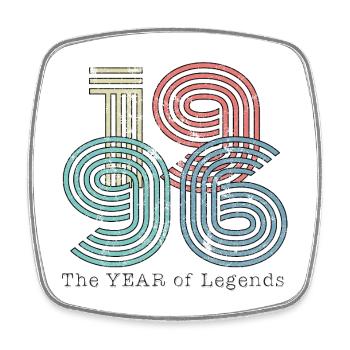 Vintage 1996 - Square fridge magnet - white - Front