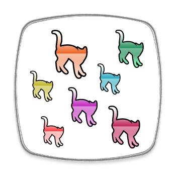 feline - Square fridge magnet - white - Front