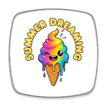 Summer Dreaming - Square fridge magnet - white - Front