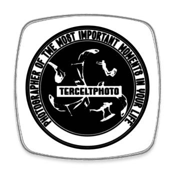 Collective Black and White Photo Circle - Square fridge magnet - white - Front