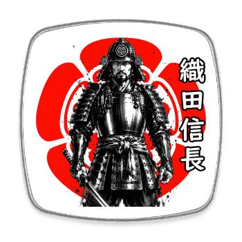 Oda Nobunaga, un grand unificateur du Japon - Magnet carré - blanc - Devant
