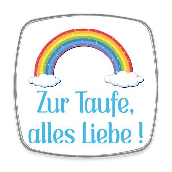 Baby Taufe Glückwünsche - Viereckiger Kühlschrankmagnet - Weiß - Vorne