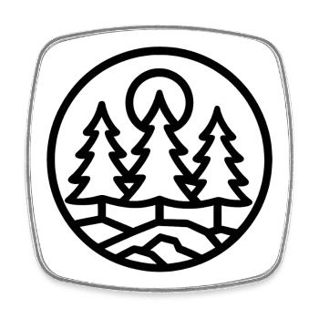 Waldkreis - Square fridge magnet - white - Front