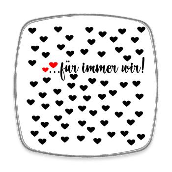 Liebe Für Immer - Viereckiger Kühlschrankmagnet - Weiß - Vorne