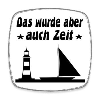 Segeln - Viereckiger Kühlschrankmagnet - Weiß - Vorne