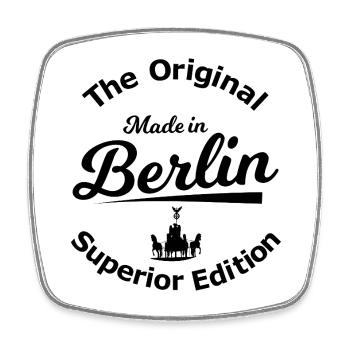 Zuhause in Berlin - Viereckiger Kühlschrankmagnet - Weiß - Vorne