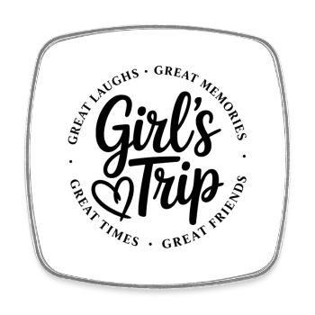 Girl's Trip - Girls' Vacation & Girlfriends Trip - Square fridge magnet - white - Front