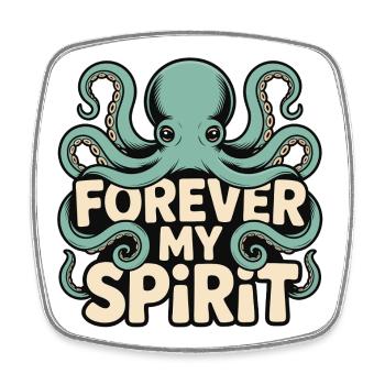 Oktopus für immer mein Spirit - Viereckiger Kühlschrankmagnet - Weiß - Vorne